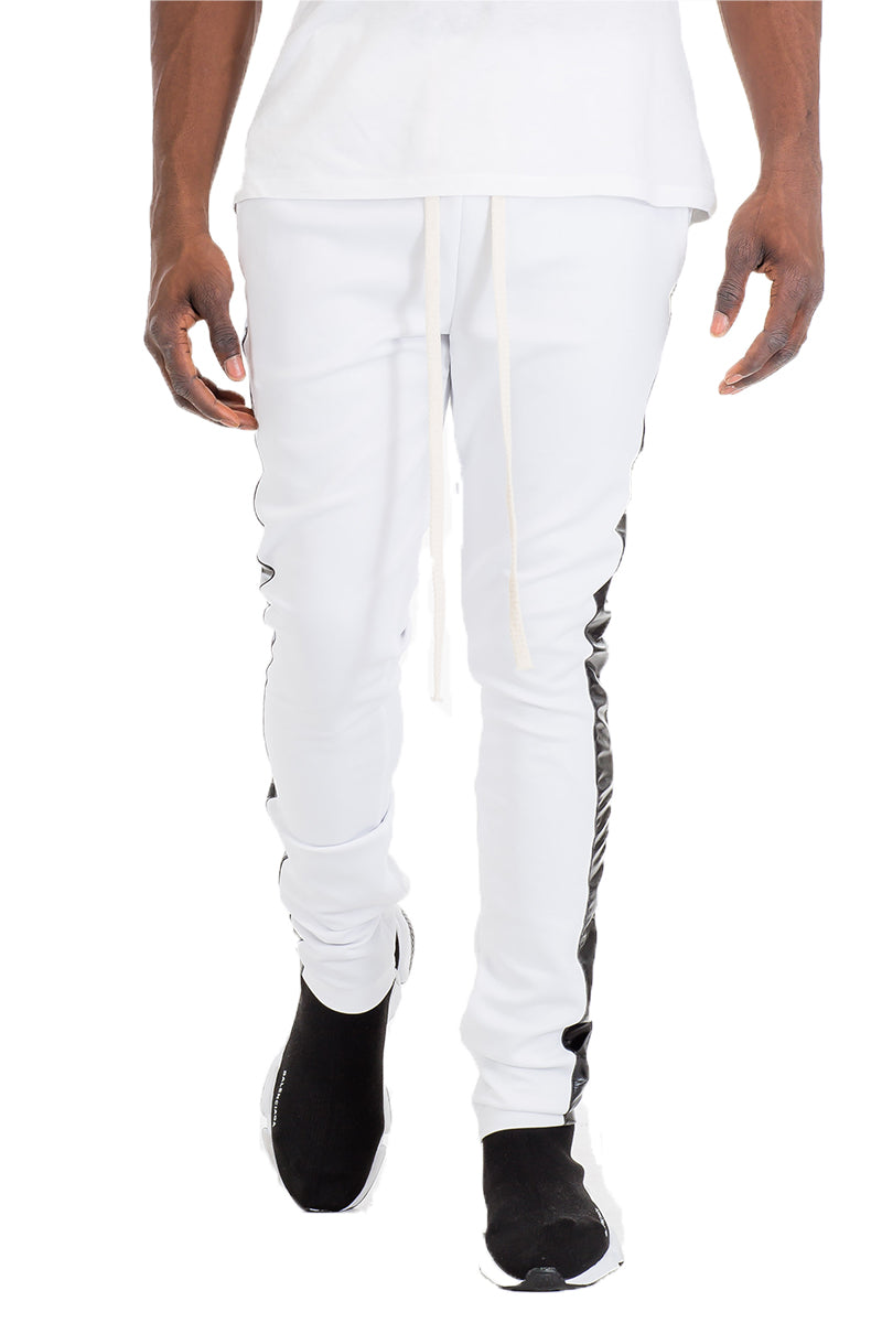 Leather Stripe Track Pant