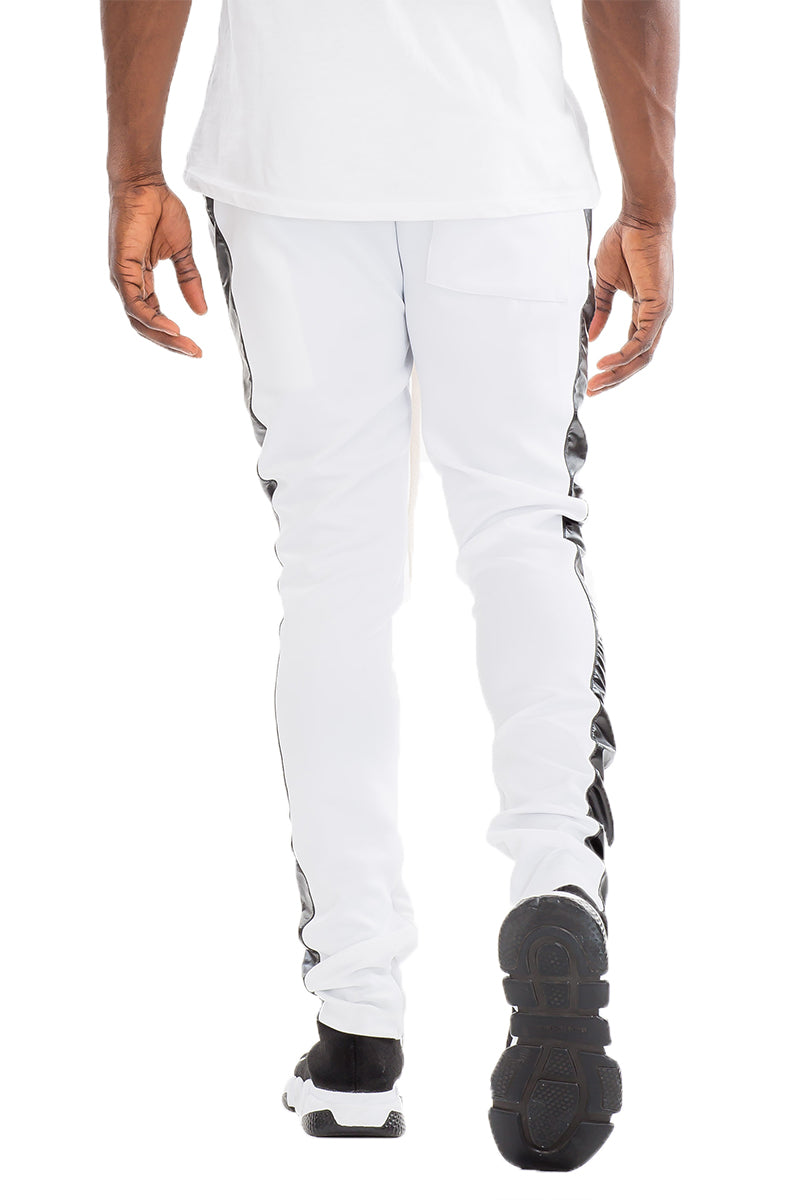 Leather Stripe Track Pant