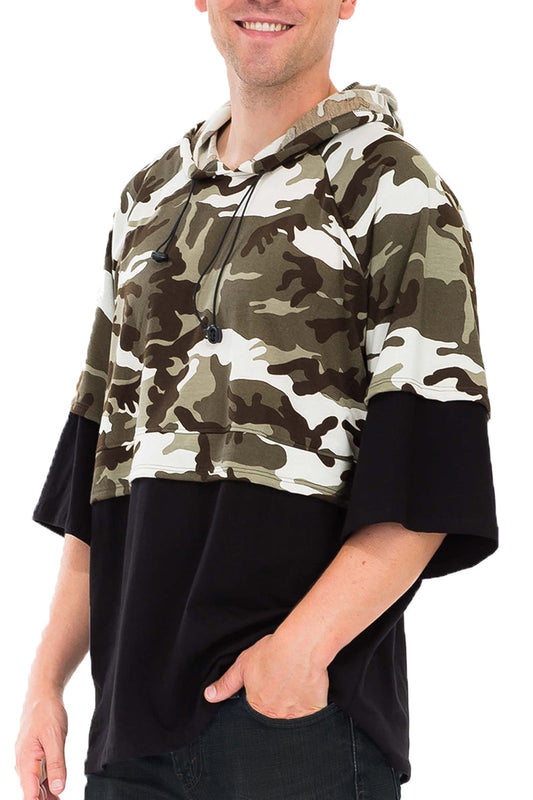 Camo Half-Sleeve Hoodie