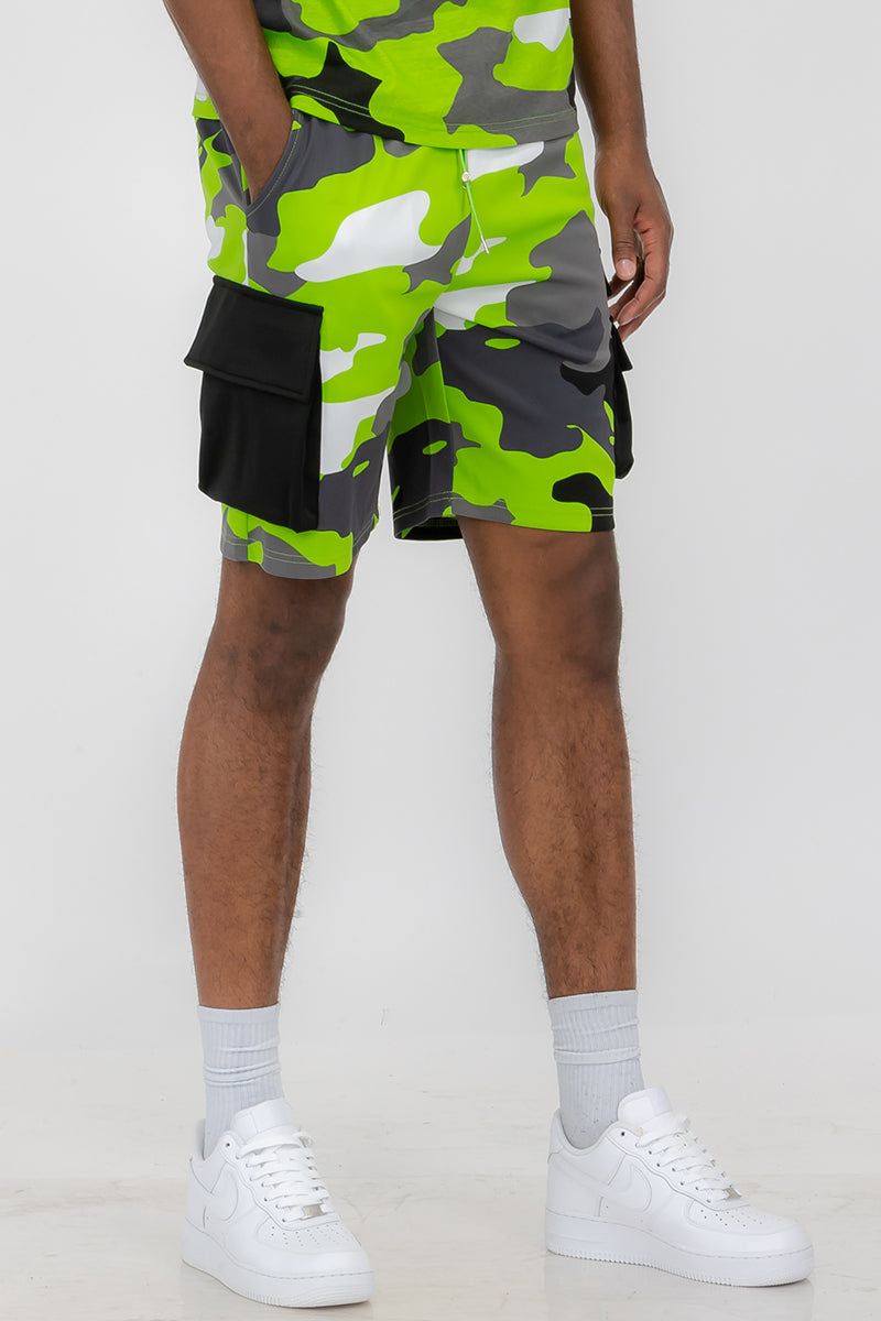 Full Camo Cargo Shorts