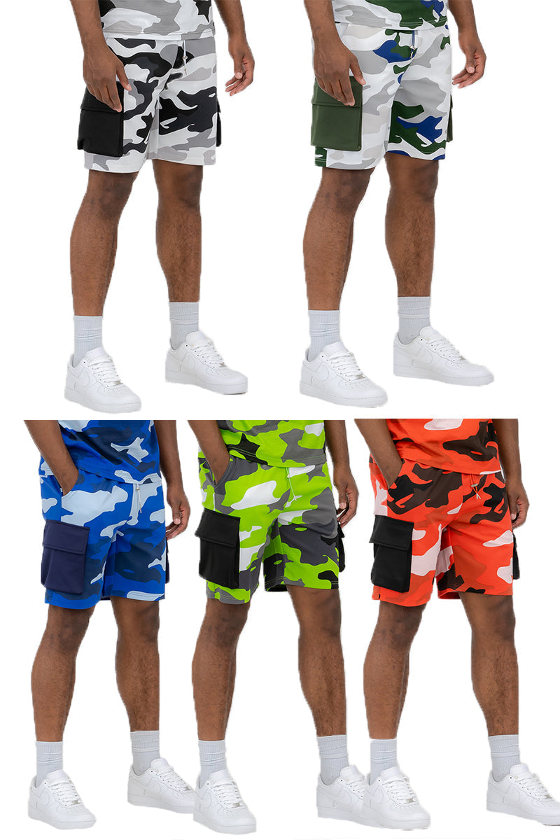 Full Camo Cargo Shorts